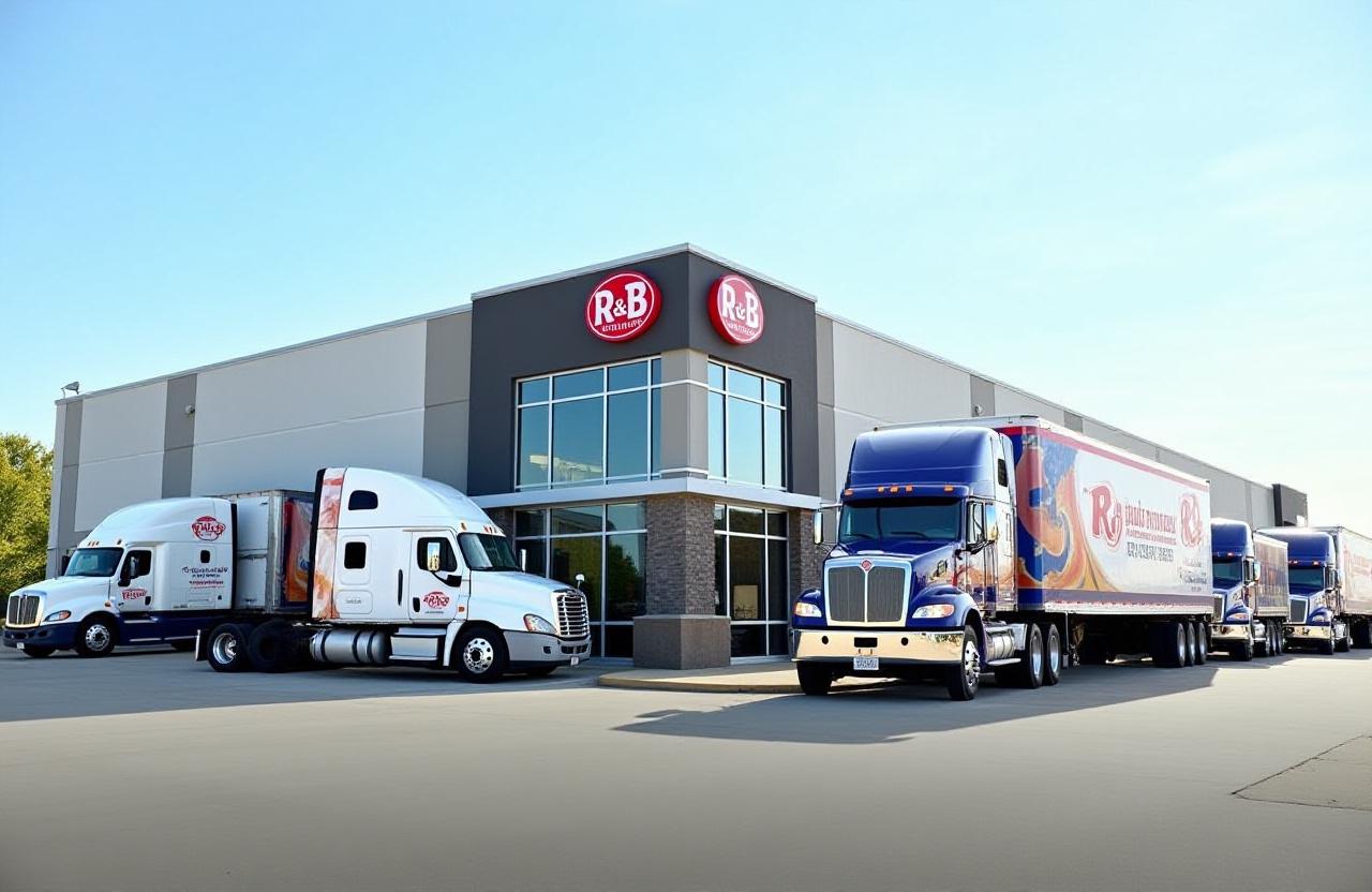 R & B Trucking and Hauling LLC headquarters and fleet in Columbus Ohio serving Midwest logistics