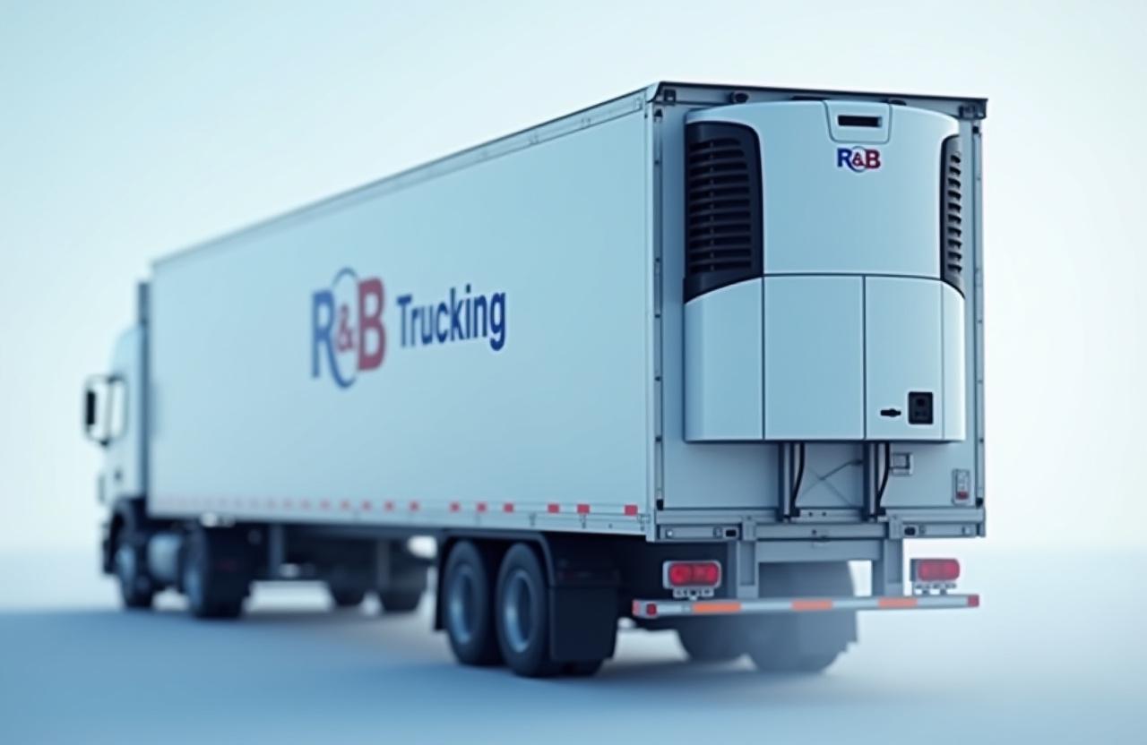 Temperature-controlled reefer trailer with IoT monitoring for hazmat and pharmaceutical freight transport